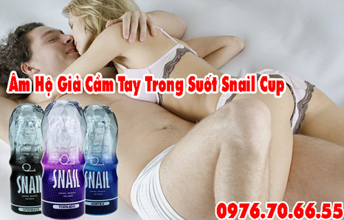 Âm Hộ Giả Cầm Tay Trong Suốt Snail Cup