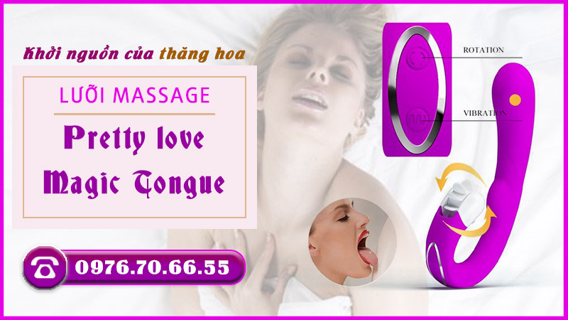 Lưỡi massage kết hợp dương vật Pretty love Magic Tongue