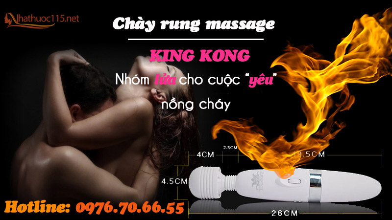 Chày rung massage kích thích điểm G - King Kong