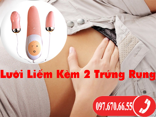 Lưỡi Liếm Kèm 2 Trứng Rung Mềm Mịn Kích Thích