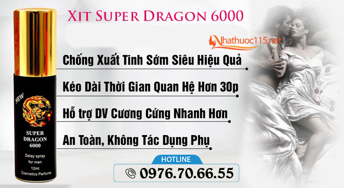 Cách sử dụng Xịt Chống Xuất Tinh Sớm Su-Per Dra-Gon 6000