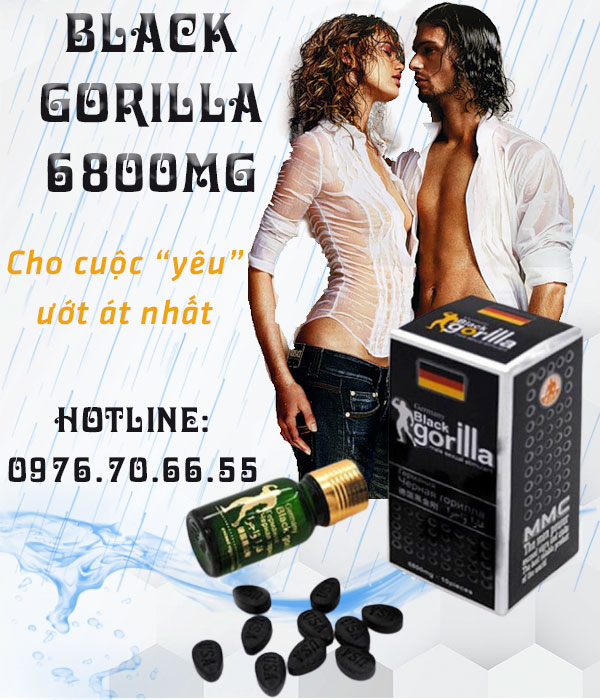 Black Gorilla 6800mg - tráng dương kiện thể