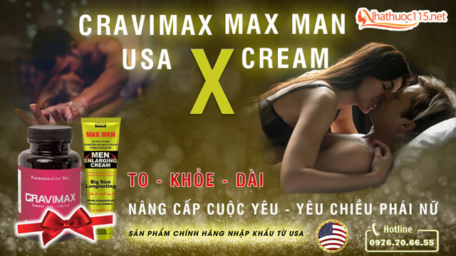 Giới thiệu combo Cravimax USA & Maxman Cream