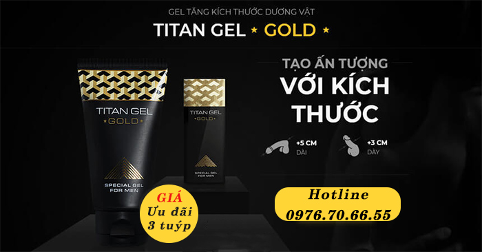 Combo 3 tuýp gel Titan Gold tăng kích thước dương vật